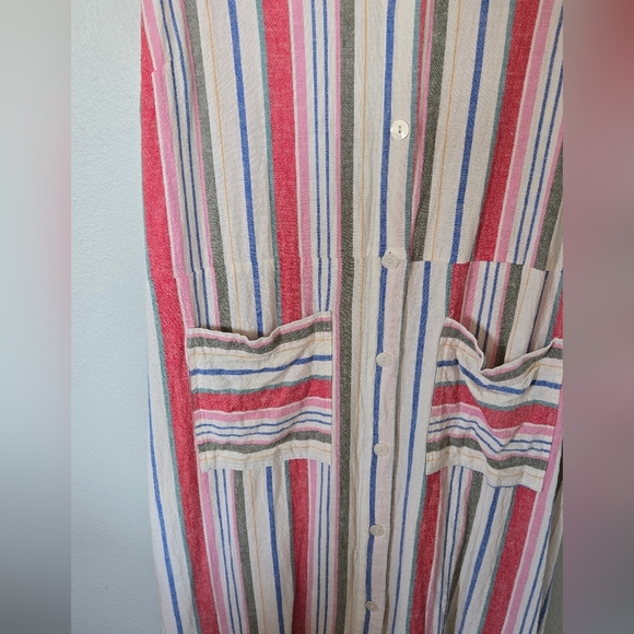 Old Navy Linen Striped Sleeveless Dress Size XL - Picture 3 of 6